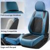 image:imageCoverado Chevy Chevrolet Silverado GMC Sierra Seat Covers Full Set Custom Fit for 20142018 1500 20152019 2500HD 3500HD Crew Double Extended Cab Truck Waterproof Leather Car Seat Covers GrayBlue