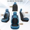 image:imageCoverado Chevy Chevrolet Silverado GMC Sierra Seat Covers Full Set Custom Fit for 20142018 1500 20152019 2500HD 3500HD Crew Double Extended Cab Truck Waterproof Leather Car Seat Covers GrayBlue