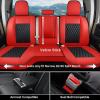 image:imageCoverado Chevy Chevrolet Silverado GMC Sierra Seat Covers Full Set Custom Fit for 20142018 1500 20152019 2500HD 3500HD Crew Double Extended Cab Truck Waterproof Leather Car Seat Covers GrayRed
