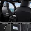 image:imageCoverado Chevy Chevrolet Silverado GMC Sierra Seat Covers Full Set Custom Fit for 20142018 1500 20152019 2500HD 3500HD Crew Double Extended Cab Truck Waterproof Leather Car Seat Covers Grayblack