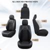 image:imageCoverado Chevy Chevrolet Silverado GMC Sierra Seat Covers Full Set Custom Fit for 20142018 1500 20152019 2500HD 3500HD Crew Double Extended Cab Truck Waterproof Leather Car Seat Covers Grayblack