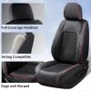 image:imageCoverado Chevy Chevrolet Silverado GMC Sierra Seat Covers Full Set Custom Fit for 20142018 1500 20152019 2500HD 3500HD Crew Double Extended Cab Truck Waterproof Leather Car Seat Covers GrayRed Line