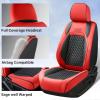 image:imageCoverado Chevy Chevrolet Silverado GMC Sierra Seat Covers Full Set Custom Fit for 20142018 1500 20152019 2500HD 3500HD Crew Double Extended Cab Truck Waterproof Leather Car Seat Covers GrayRed