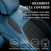 image:imageCoverado Chevy Chevrolet Silverado GMC Sierra Seat Covers Full Set Custom Fit for 20142018 1500 20152019 2500HD 3500HD Crew Double Extended Cab Truck Waterproof Leather Car Seat Covers GrayBlue