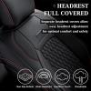 image:imageCoverado Chevy Chevrolet Silverado GMC Sierra Seat Covers Full Set Custom Fit for 20142018 1500 20152019 2500HD 3500HD Crew Double Extended Cab Truck Waterproof Leather Car Seat Covers GrayRed Line