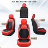 image:imageCoverado Chevy Chevrolet Silverado GMC Sierra Seat Covers Full Set Custom Fit for 20142018 1500 20152019 2500HD 3500HD Crew Double Extended Cab Truck Waterproof Leather Car Seat Covers GrayRed