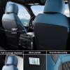 image:imageCoverado Chevy Chevrolet Silverado GMC Sierra Seat Covers Full Set Custom Fit for 20142018 1500 20152019 2500HD 3500HD Crew Double Extended Cab Truck Waterproof Leather Car Seat Covers GrayBlue