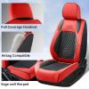 image:imageCoverado Chevy Chevrolet Silverado GMC Sierra Seat Covers Full Set Custom Fit for 20142018 1500 20152019 2500HD 3500HD Crew Double Extended Cab Truck Waterproof Leather Car Seat Covers GrayRed