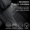 image:imageCoverado Chevy Chevrolet Silverado GMC Sierra Seat Covers Full Set Custom Fit for 20142018 1500 20152019 2500HD 3500HD Crew Double Extended Cab Truck Waterproof Leather Car Seat Covers Grayblack