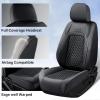 image:imageCoverado Chevy Chevrolet Silverado GMC Sierra Seat Covers Full Set Custom Fit for 20142018 1500 20152019 2500HD 3500HD Crew Double Extended Cab Truck Waterproof Leather Car Seat Covers Grayblack