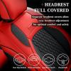 image:imageCoverado Chevy Chevrolet Silverado GMC Sierra Seat Covers Full Set Custom Fit for 20142018 1500 20152019 2500HD 3500HD Crew Double Extended Cab Truck Waterproof Leather Car Seat Covers GrayRed