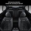 image:imageCoverado Front Seat Covers Waterproof Black Seat Covers for Cars with LeatherampVelvet Car Seat Protector Car Accessories Universal Fit for Most VehiclesBlackFullSet