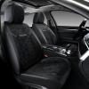 image:imageCoverado Front Seat Covers Waterproof Black Seat Covers for Cars with LeatherampVelvet Car Seat Protector Car Accessories Universal Fit for Most VehiclesBlackFullSet
