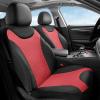 image:imageCoverado Car Seat Covers Full Set Leather Seat Covers for Cars Waterproof Car Seat Protectors Front and Back Seat Covers Car Seat Cushions Universal Fit for Most Sedans SUV Trucks Black amp BeigeBlackRed