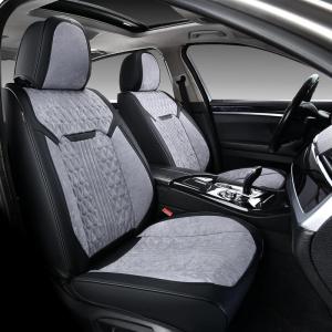 image:imageCoverado Front Seat Covers Waterproof Black Seat Covers for Cars with LeatherampVelvet Car Seat Protector Car Accessories Universal Fit for Most VehiclesBlackGrayFront