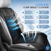 image:imageCoverado Cooling Car Seat Cover Ventilated Seat Cushion with 3Speed Adjustable Airflow Breathable Universal Seat Pad for Car SUV Truck Van GrayBlackGray
