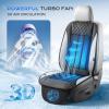 image:imageCoverado Cooling Car Seat Cover Ventilated Seat Cushion with 3Speed Adjustable Airflow Breathable Universal Seat Pad for Car SUV Truck Van GrayBlackGray