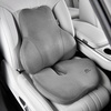 image:imageCoverado Seat Cushion and Lumbar Support Pillow for Driving Seat Neck Headrest Pillow with Adjustable Strap Soft and Breathable PU Leather High Density Memory Foam for Neck amp Lower Back Pain ReliefGray