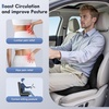 image:imageCoverado Seat Cushion and Lumbar Support Pillow for Driving Seat Neck Headrest Pillow with Adjustable Strap Soft and Breathable PU Leather High Density Memory Foam for Neck amp Lower Back Pain ReliefBlack