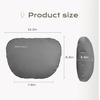 image:imageCoverado Seat Cushion and Lumbar Support Pillow for Driving Seat Neck Headrest Pillow with Adjustable Strap Soft and Breathable PU Leather High Density Memory Foam for Neck amp Lower Back Pain ReliefGray