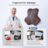 image:imageCoverado Seat Cushion and Lumbar Support Pillow for Driving Seat Neck Headrest Pillow with Adjustable Strap Soft and Breathable PU Leather High Density Memory Foam for Neck amp Lower Back Pain ReliefCoffee01