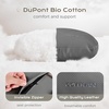 image:imageCoverado Seat Cushion and Lumbar Support Pillow for Driving Seat Neck Headrest Pillow with Adjustable Strap Soft and Breathable PU Leather High Density Memory Foam for Neck amp Lower Back Pain ReliefGray