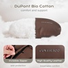 image:imageCoverado Seat Cushion and Lumbar Support Pillow for Driving Seat Neck Headrest Pillow with Adjustable Strap Soft and Breathable PU Leather High Density Memory Foam for Neck amp Lower Back Pain ReliefCoffee