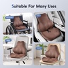 image:imageCoverado Seat Cushion and Lumbar Support Pillow for Driving Seat Neck Headrest Pillow with Adjustable Strap Soft and Breathable PU Leather High Density Memory Foam for Neck amp Lower Back Pain ReliefCoffee