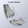 image:imageCoverado Seat Cushion and Lumbar Support Pillow for Driving Seat Neck Headrest Pillow with Adjustable Strap Soft and Breathable PU Leather High Density Memory Foam for Neck amp Lower Back Pain ReliefGray