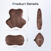 image:imageCoverado Seat Cushion and Lumbar Support Pillow for Driving Seat Neck Headrest Pillow with Adjustable Strap Soft and Breathable PU Leather High Density Memory Foam for Neck amp Lower Back Pain ReliefCoffee01