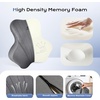 image:imageCoverado Seat Cushion and Lumbar Support Pillow for Driving Seat Neck Headrest Pillow with Adjustable Strap Soft and Breathable PU Leather High Density Memory Foam for Neck amp Lower Back Pain ReliefGray01