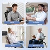 image:imageCoverado Seat Cushion and Lumbar Support Pillow for Driving Seat Neck Headrest Pillow with Adjustable Strap Soft and Breathable PU Leather High Density Memory Foam for Neck amp Lower Back Pain ReliefCoffee01