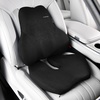 image:imageCoverado Seat Cushion and Lumbar Support Pillow for Driving Seat Neck Headrest Pillow with Adjustable Strap Soft and Breathable PU Leather High Density Memory Foam for Neck amp Lower Back Pain ReliefBlack