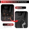 image:imageCoverado 59007 Car Floor Mats for Trucks Waterproof All Weather Automotive Floor Mats for Front amp Rear Deep Dish Car Mat with AntiSlip Backing Trim to Fit Floor Liners for Cars 3 Pcs BlackampGray