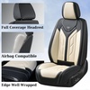 image:imageCoverado Car Seat Covers Front Seats Seat Covers for Cars Car Seat Protector 2Pack Car Seat Cushion Nappa Leather Waterproof Seat Covers Carseat Cover Universal Fit for Most Cars TrucksRedBlackBeige