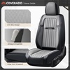 image:imageCoverado Car Seat Covers Front Seats Seat Covers for Cars Car Seat Protector 2Pack Car Seat Cushion Nappa Leather Waterproof Seat Covers Carseat Cover Universal Fit for Most Cars TrucksRedBlackGray
