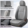 image:imageCoverado Car Seat Covers Front Seats Seat Covers for Cars Car Seat Protector 2Pack Car Seat Cushion Nappa Leather Waterproof Seat Covers Carseat Cover Universal Fit for Most Cars TrucksRedgray