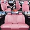 image:imageCoverado Car Seat Covers Front Seats Seat Covers for Cars Car Seat Protector 2Pack Car Seat Cushion Nappa Leather Waterproof Seat Covers Carseat Cover Universal Fit for Most Cars TrucksRedPink