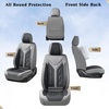 image:imageCoverado Car Seat Covers Front Seats Seat Covers for Cars Car Seat Protector 2Pack Car Seat Cushion Nappa Leather Waterproof Seat Covers Carseat Cover Universal Fit for Most Cars TrucksRedGrayBlack