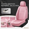 image:imageCoverado Car Seat Covers Front Seats Seat Covers for Cars Car Seat Protector 2Pack Car Seat Cushion Nappa Leather Waterproof Seat Covers Carseat Cover Universal Fit for Most Cars TrucksRedPink