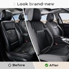 image:imageCoverado Car Seat Covers Front Seats Seat Covers for Cars Car Seat Protector 2Pack Car Seat Cushion Nappa Leather Waterproof Seat Covers Carseat Cover Universal Fit for Most Cars TrucksRedGrayBlack8868