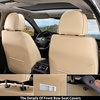 image:imageCoverado Car Seat Covers Front Seats Seat Covers for Cars Car Seat Protector 2Pack Car Seat Cushion Nappa Leather Waterproof Seat Covers Carseat Cover Universal Fit for Most Cars TrucksRedbeige