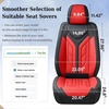 image:imageCoverado Car Seat Covers Front Seats Seat Covers for Cars Car Seat Protector 2Pack Car Seat Cushion Nappa Leather Waterproof Seat Covers Carseat Cover Universal Fit for Most Cars TrucksRedBlackRed
