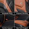 image:imageCoverado Car Seat Covers Front Seats Seat Covers for Cars Car Seat Protector 2Pack Car Seat Cushion Nappa Leather Waterproof Seat Covers Carseat Cover Universal Fit for Most Cars TrucksRedBlackBrown