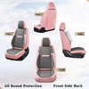 image:imageCoverado Car Seat Covers Front Seats Seat Covers for Cars Car Seat Protector 2Pack Car Seat Cushion Nappa Leather Waterproof Seat Covers Carseat Cover Universal Fit for Most Cars TrucksRedPinkGrey