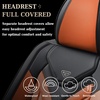 image:imageCoverado Car Seat Covers Front Seats Seat Covers for Cars Car Seat Protector 2Pack Car Seat Cushion Nappa Leather Waterproof Seat Covers Carseat Cover Universal Fit for Most Cars TrucksRedBlackOrange