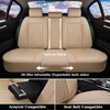 image:imageCoverado Car Seat Covers Front Seats Seat Covers for Cars Car Seat Protector 2Pack Car Seat Cushion Nappa Leather Waterproof Seat Covers Carseat Cover Universal Fit for Most Cars TrucksRedbeige