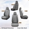 image:imageCoverado Car Seat Covers Front Seats Seat Covers for Cars Car Seat Protector 2Pack Car Seat Cushion Nappa Leather Waterproof Seat Covers Carseat Cover Universal Fit for Most Cars TrucksRedgray