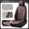 image:imageCoverado Car Seat Covers Front Seats Seat Covers for Cars Car Seat Protector 2Pack Car Seat Cushion Nappa Leather Waterproof Seat Covers Carseat Cover Universal Fit for Most Cars TrucksRedCoffee8868