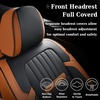 image:imageCoverado Car Seat Covers Front Seats Seat Covers for Cars Car Seat Protector 2Pack Car Seat Cushion Nappa Leather Waterproof Seat Covers Carseat Cover Universal Fit for Most Cars TrucksRedbrown